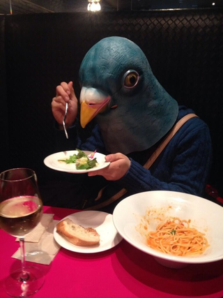 Illustration for article titled Japan Is Good at Pigeon Masks